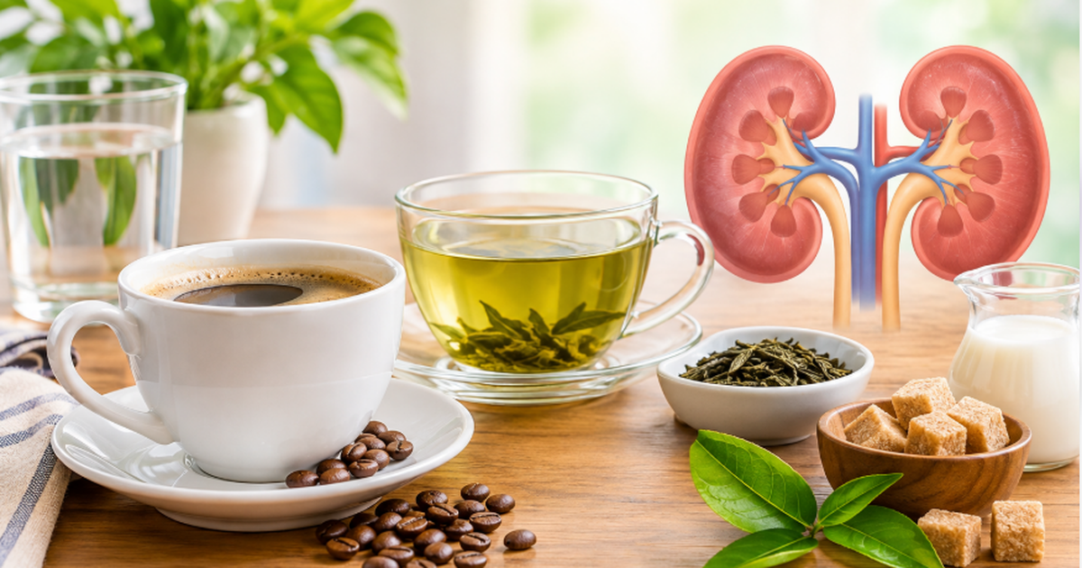 Caffeine trong trà, cà phê có ảnh hưởng đến thận? Bao nhiêu là phù hợp?