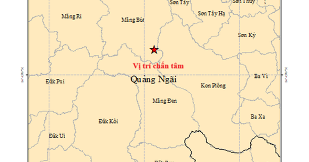 Động đất mạnh 3.5 độ ở Quảng Ngãi gây rung lắc