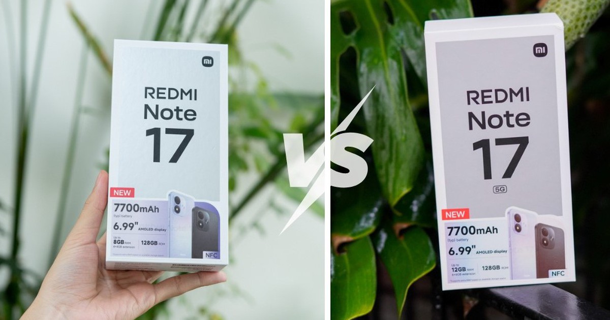 Trên tay Xiaomi Redmi Note 17, khác biệt gì so với bản 5G?