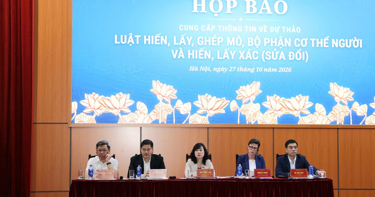 Bộ Y tế họp báo cung cấp thông tin về dự thảo Luật Hiến, lấy, ghép mô bộ phận cơ thể người và hiến, lấy xác (sửa đổi)
