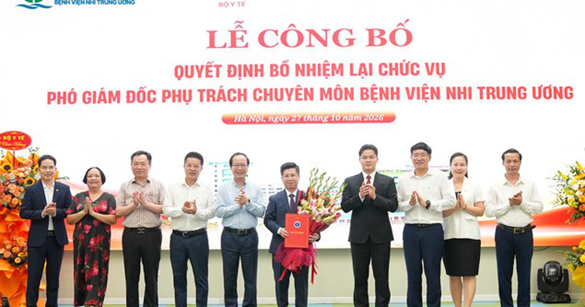 TS.BS Cao Việt Tùng tiếp tục được bổ nhiệm là Phó Giám đốc chuyên môn Bệnh viện Nhi Trung ương