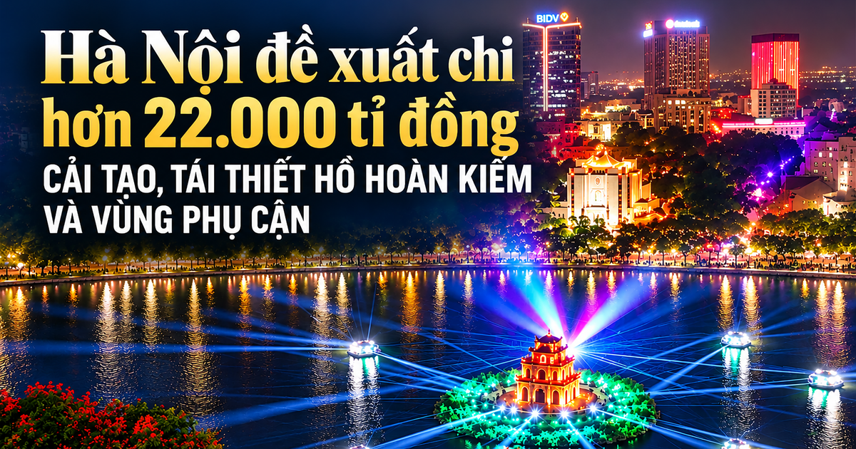 Hà Nội dự chi hơn 22.000 tỉ đồng tái thiết hồ Hoàn Kiếm