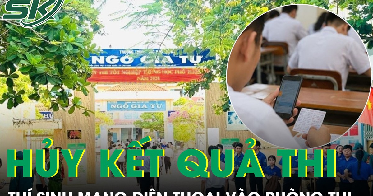 Thí sinh bị hủy toàn bộ kết quả thi tốt nghiệp THPT vì mang điện thoại vào phòng thi