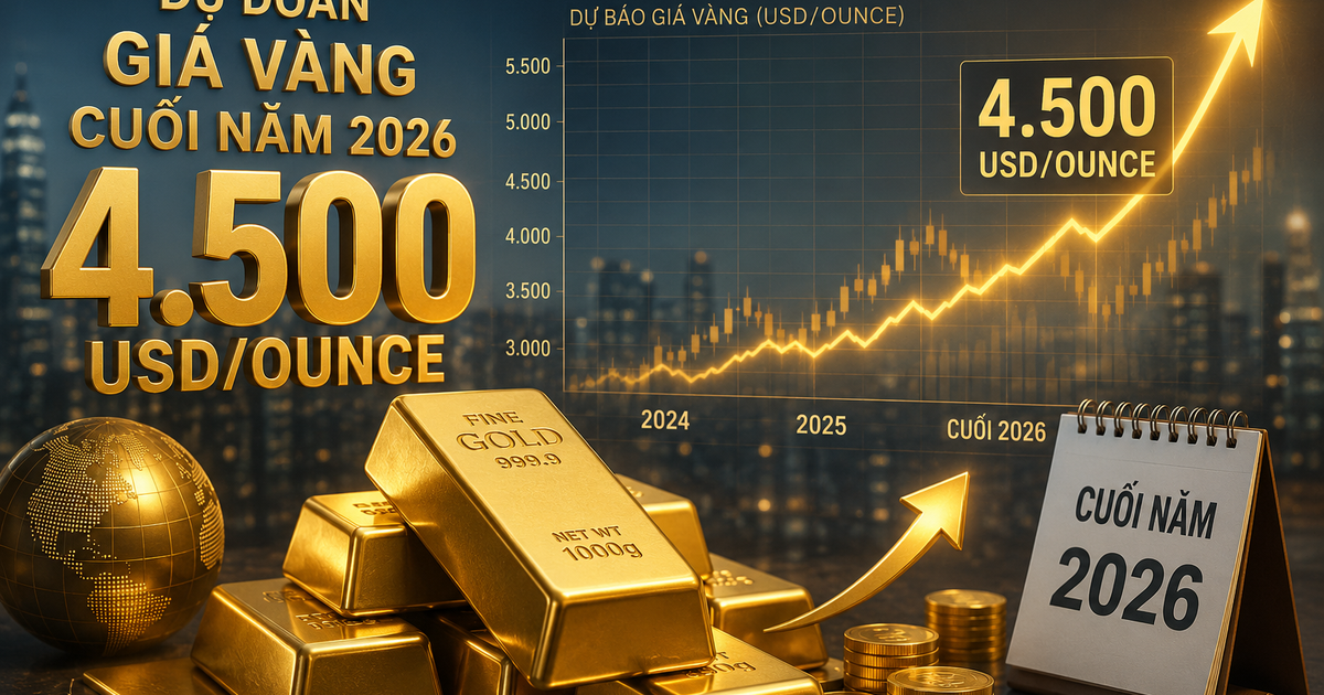 LBMA dự báo, giá vàng vận động quanh mức 4.500 USD cuối 2026