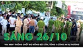 Sáng 26/10: 'Ma men' say xỉn lái xe máy thông chốt đo nồng độ cồn, tông 1 cán bộ công an bị thương
