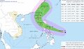 Đường đi của bão Fung Wong (bão số 14) khi vào Biển Đông những ngày tới