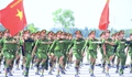 Chiến sĩ Công an miệt mài luyện tập dưới nắng hè chuẩn bị cho Lễ diễu binh, diễu hành dịp 2/9
