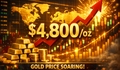 Giá vàng thế giới vượt 4.800 USD, đạt đỉnh mới