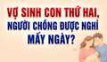 Lao động nữ sinh con thứ hai, người chồng được nghỉ bao lâu?