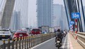 Biển chỉ dẫn khoảng cách trên cầu Nhật Tân 'biến mất' ngay ngày đầu thí điểm