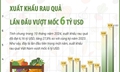 Xuất khẩu rau quả lần đầu vượt mốc 6 tỷ USD