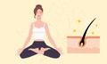 6 tư thế yoga đơn giản kích thích mọc tóc hiệu quả