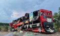 Xe khách mất lái, lộn nhiều vòng, hàng chục hành khách may mắn thoát nạn