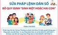 Sửa Pháp lệnh Dân số: Vợ chồng tự quyết định số con và thời gian sinh con