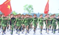 Chiến sĩ Công an miệt mài luyện tập dưới nắng hè chuẩn bị cho Lễ diễu binh, diễu hành dịp 2/9
