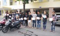 Tạm giữ 11 thanh, thiếu niên mang hung khí đuổi nhau trên đường