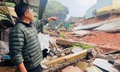 Hiện trường vụ sập tường bến xe Đức Long vào nhà dân, nhiều tài sản hư hỏng