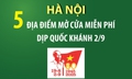 Hà Nội: Năm địa điểm mở cửa miễn phí dịp Quốc khánh 2/9
