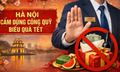 Hà Nội cấm dùng công quỹ biếu quà Tết