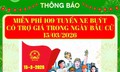 TP Hồ Chí Minh: Miễn phí vé xe buýt và metro số 1 trong ngày bầu cử 15/3