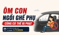 Ôm con ngồi ghế phụ cũng có thể bị phạt