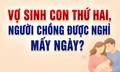 Lao động nữ sinh con thứ hai, người chồng được nghỉ bao lâu?
