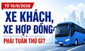 Xe khách, xe hợp đồng phải tuân thủ quy định gì?