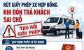 Từ 10/8, rút giấy phép xe hợp đồng khi đón trả khách sai chỗ