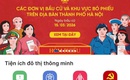 iHanoi tích hợp bản đồ số 1.451 điểm bầu cử phục vụ cử tri
