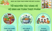 10 nguyên tắc vàng về vệ sinh an toàn thực phẩm