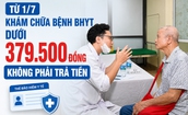 Khám chữa bệnh BHYT dưới 379.5000 đồng không phải trả tiền