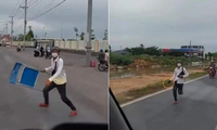 C&#244;ng an x&#225;c minh vụ thanh ni&#234;n chặn đường, n&#233;m đ&#225; 
vỡ k&#237;nh xe cứu thương g&#226;y phẫn nộ