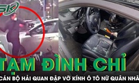 Tạm đ&#236;nh chỉ c&#244;ng t&#225;c c&#225;n bộ hải quan đập vỡ k&#237;nh &#244; t&#244; sau va chạm giao th&#244;ng