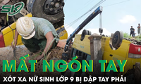 Lật xe chở học sinh, một em bị dập c&#225;nh tay phải v&#224; nhiều em bị thương