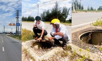 Gần 200 hố ga dọc tuyến đường v&#249;ng ven biển Quảng Trị bị mất nắp