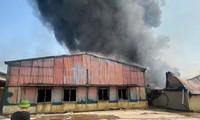 Cháy nhà xưởng trong Trại giam Quảng Ninh