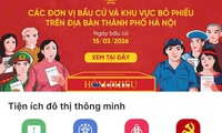 iHanoi tích hợp bản đồ số 1.451 điểm bầu cử phục vụ cử tri