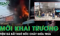 Tiệm gà mới khai trương bất ngờ bốc cháy giữa trưa