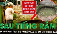 Nghe tiếng nổ lớn giữa trưa, phát hiện ‘hố tử thần’ sâu 4m sát móng nhà dân ở Thái Nguyên