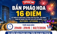16 điểm bắn pháo hoa kỷ niệm 50 năm ngày TPHCM mang tên Bác