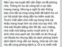 Bộ Công an truy tìm kẻ tung tin dịch Ebola xuất hiện ở Việt Nam