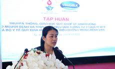 Vinamilk cùng CLB Điều dưỡng trưởng Việt Nam tổ chức lớp tập huấn truyền thông sức khỏe về dinh dưỡng cho người bệnh