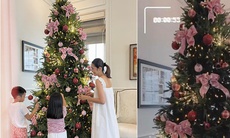 Trang trí Noel sớm tại biệt thự, Tăng Thanh Hà gây chú ý với cây thông khổng lồ