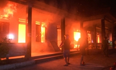 Trụ sở UBND xã ở Quảng Nam bị cháy rụi trong đêm