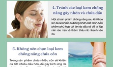 [Infographic] - 5 lưu ý khi chọn kem chống nắng cho người da dầu 