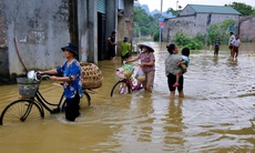 Hình ảnh ngập lụt ở Chương Mỹ, Hà Nội như thể miền Trung mùa nước lũ