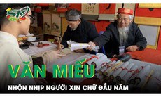 Văn miếu Quốc Tử Giám nhộn nhịp người xin chữ những ngày đầu năm mới