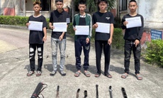 Bắt nhóm người mang dao kiếm từ Hà Nội lên Tuyên Quang để giải quyết mâu thuẫn