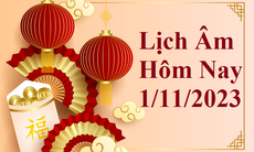 Lịch âm 1/11 - Âm lịch hôm nay 1/11 - Lịch vạn niên ngày 1/11/2023