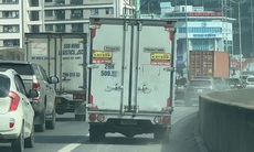 Phạt nóng lái xe tải đi vào làn khẩn cấp đường Vành đai 3